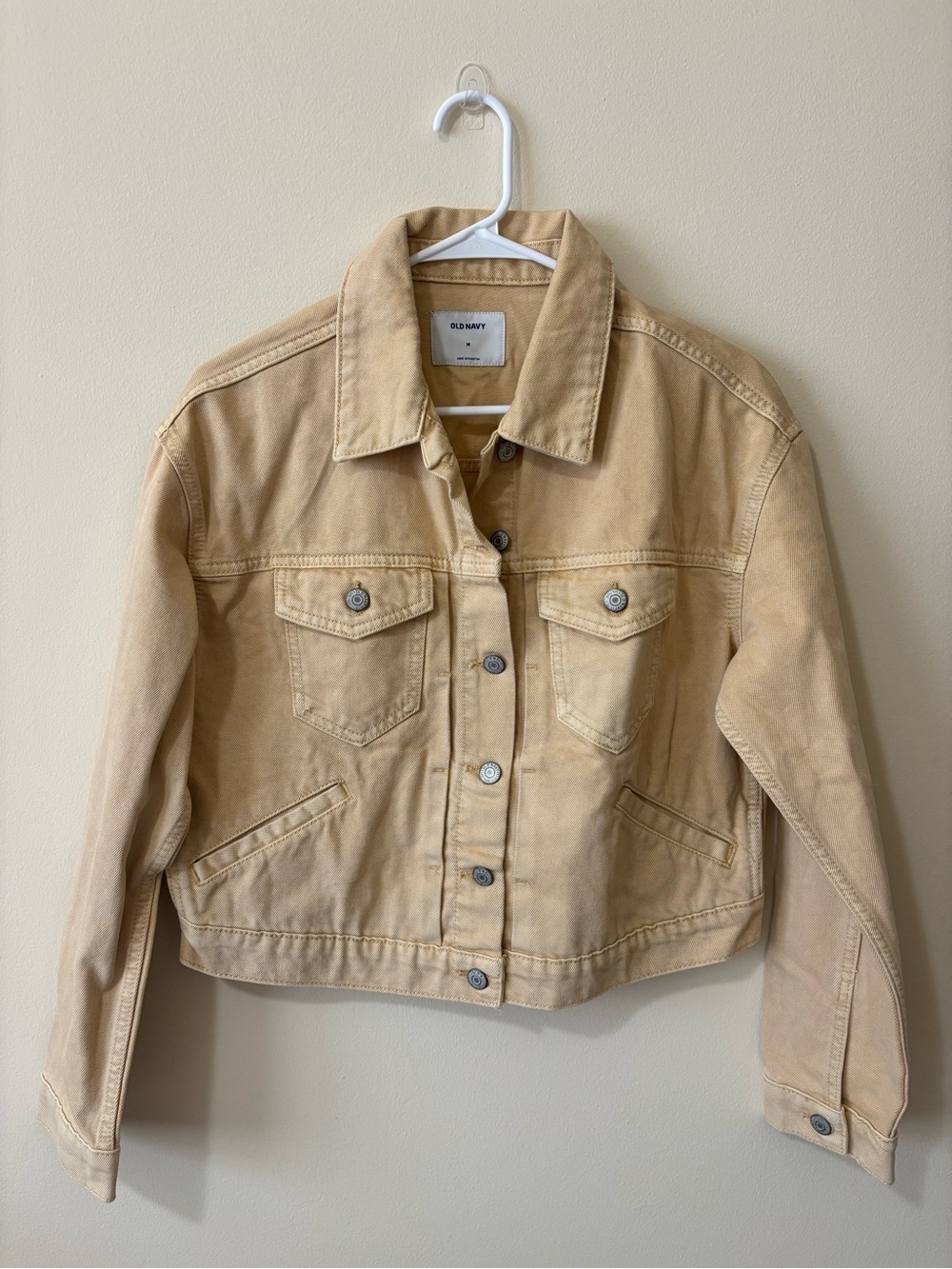 Old Navy Beige/Tan Denim Utility Jacket